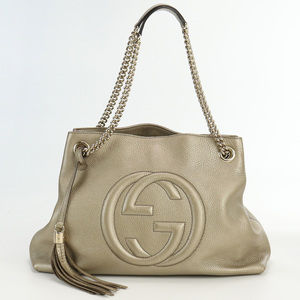 Gucci Chain Tote Bag Soho Shoulder Leather